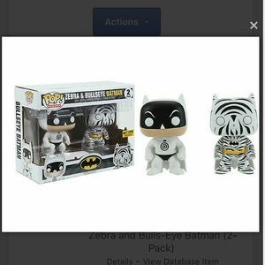 2/$75 Funko Pop Zebra & Bullseye Batman Exclusive Figures
